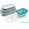 Caixa de Almoço Dobrável Portátil Caixa de Almoço Dobrável de Silicone Caixa de Almoço para Micro-ondas Caixa de Almoço de Plástico Caixa de Fusíveis para Geladeira