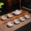 Venta al por mayor Juego de Té Kung Fu Colorido Ice Crack Taza de Pez de Cerámica Tetera Creativa Regalo para Actividad Empresarial Impresión
