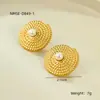 Europa y Estados Unidos serie de discos transfronterizos moda creativa espiral pendientes de acero de titanio acero inoxidable chapado en oro pendientes de disco de mosquito venta al por mayor