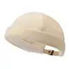 Nuevo Sombrero de Pescador sin Ala de Color Sólido para Primavera y Otoño para Hombres y Mujeres, Casual al Aire Libre Vintage Callejero Versátil de Copa Redonda Sombrero de Propietario