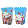 Decoração de Festa da Série Cocomelon Utensílios de Mesa Descartáveis Prato de Papel Copo Inserção para Cupcake Conjunto para Festa de Evento