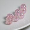 Contas de Floco de Neve Coloridas Galvanizadas UV de Alta Qualidade DIY Feito à Mão Contas Redondas para Pulseira Colar Acessórios de Contas Furo Reto Cartão 16