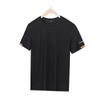 Nova camiseta de manga curta de seda gelada para jovens e meia-idade masculina, verão, fina, solta, esportiva, secagem rápida, alta elasticidade, fabricantes, atacado