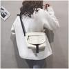 Bolso Mensajero con Candado Distintivo Vintage estilo ins coreano para Estudiante, Lona de Color Sólido que Combina con Todo, Bolso Cruzado de Hombro, Bolso Pequeño para Niña