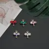 Pingente de Abelha Banhado em Liga para Acessórios de Joias DIY Zircônia Vermelha Azul Verde Inserida Materiais para Pulseira Colar Brinco