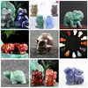 Adornos personalizados de jade natural, tallas de animales en piedra de cristal, caras de anillo de piedra semipreciosa, cabujones y cuentas redondas personalizadas incrustadas