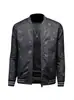 Chaqueta para hombre, nueva moda para primavera y otoño, estampado de marca de moda, corte ajustado, cuello estilo béisbol elegante, abrigo casual de talla grande