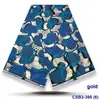 Algodón Imitación Cera Africana Ankara Tela Estampada Moda Set Dorado de Cera