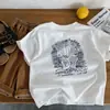 Muye Verano Infantil Manga Corta Huzhou Zhili Ropa Infantil Niños Estilo Coreano Versátil Top Camiseta Bebé Ropa 100% Algodón Puro
