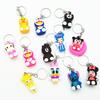 Llavero de dibujos animados, linda animación tridimensional, de silicona y PVC, para colgar en actividades empresariales, llavero pequeño, regalos.