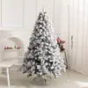 Árbol de Navidad Artificial de PVC Modelo Nuevo Transfronterizo Decoraciones Navideñas Adornos Grandes de Árbol de Navidad Flocado para Habitación de Hotel