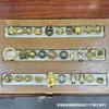 Cuentas de barril finamente elaboradas en cobre puro con incrustaciones, cuentas espaciadoras, motivos de león y danza del león, pulseras, collares y colgantes hechos a mano para DIY