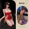 Lencería coqueta, vestido de tirantes sexy de malla transparente, conjunto de deseo puro para esposas, camisón seductor con aros push-up qqny