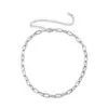Collar Corto para Mujer Ins Trendy Elegante Estilo Frío Cadena Lisa Hip-Hop Simple Versátil Cadena Clavicular para Hombre Estilo Coreano Cadena para Suéter
