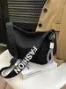 Bolsa Casual de Lona de Nylon de Grande Capacidade para Mulheres 2025 Nova Moda Bolsa de Ombro Versátil com Alça Larga Transversal Bolsa Almofada