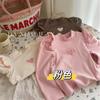 Atacado de Roupas Infantis Camisetas para Meninas Outono e Inverno 26 Novos Modelos Camiseta Básica Lisa Cor Sólida em Formato de Coração Infantil Top Estiloso Estilo Coreano para Bebê