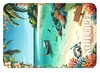 Atrações Tropicais do Sudeste Asiático Ímã de Geladeira Ayutthaya Hua Hin Chiang Rai Koh Chang Tailândia Templo Praia Ilustração Lembrança