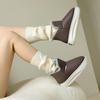 Zapatos Gruesos de Algodón para Pareja, Zapatos Antideslizantes de Suela Gruesa para Interior y Hogar, Zapatos Peludos para Hombre y Mujer, Pantuflas de Algodón de Caña Alta con Tacón