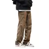 Pantalones casuales holgados de corte recto con cordón ajustable, estilo americano, modernos, funcionales, para exteriores, de secado rápido, para hombre, primavera