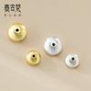 Plata de Ley 925 Chapada Cuentas de Platillo Volador Cuentas Espaciadoras Cepilladas 8mm Pulsera Cuentas Sueltas Material para Cuerda de Pulsera Hecha a Mano S0429