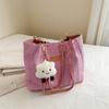 Alta classe casual de grande capacidade Bag Niche 2024 Nova chegada portátil All-match Commuter Tote Bag Shoulder Bucket Big Bag