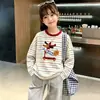 Camiseta listrada de manga longa 100% algodão para meninas, novo estilo primavera e outono 2026, top versátil casual ins, camiseta básica infantil, moderna