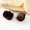 Cabeças de Flores de Rosa de Seda DIY Decoração de Parede de Flores para Casamento Flores Artificiais Materiais Artesanais Acessórios de Flores de Tecido Retrô