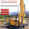 Máquina de perfuração de poço profundo de motor diesel doméstico máquina de perfuração de rocha de esteira rolante Rock Well pressão de ar impacto de água máquina de perfuração