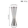 Hogar 15/30ml Jigger Acero Inoxidable Doble Cabeza Borde Enrollado Taza Medidora Comercial Bar Coctelera Tazas Medidoras Venta al por Mayor