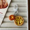 Set de Llaveros de Tartaleta de Huevo Simulada Accesorios de Resina DIY Colgante para Llaves Decoración para Mochila Bolso