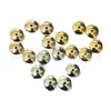 Tampões de Ouvido Discos Voadores Banhados a Ouro 18K que Preservam a Cor Studs Redondos Brilhantes para Orelha Acessórios para Joias de Orelha Semi-Acabados Feitos à Mão DIY Studs para Orelha