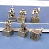 Chaveiro Selo Zodiacal Chinês de Latão Retro Pequenos Enfeites Pingente para Bolsa de Mão Barraca Presentes Criativos