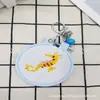 Llavero pequeño para niños hebilla de mochila bolsa material bolsa material para punto de cruz gatito zorro pequeño