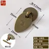 Th694 Puxador de Semente de Melão Alça Vintage para Guarda-Roupa Armário Puxador de Porta Estilo Chinês Puxador de Gaveta Antigo Cobre Puro Antigo