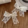 Clip Pequeño de Lazo de Encaje Retro Francés para Agarre Lateral de Alta Gama para Mujer, Joyería para la Cabeza, Accesorios para el Cabello para Flequillo