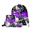 2025 Hombre de Palo de Madera Transfronterizo Shan Hai Jing Tungtungtung Mochila Escolar Mochila de Hombro Estuche Tres Piezas
