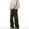 Pantalones Vaqueros Estampado Leopardo Retro Americano para Hombre 2026 Nuevo Estilo Marca de Tendencia Nicho Pantalones de Pierna Ancha Sueltos Caída Casual Pantalones Largos