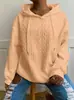 En stock al por mayor Amazon nuevo suéter de punto casual jacquard holgado con capucha para mujer europeo y americano de moda de manga larga