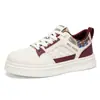 Zapatos de Hombre de Caña Baja con Cordones de Moda, Estilo Cuatro Estaciones, Zapatos Casuales para Estudiantes, Zapatos Deportivos Blancos, Tenis Nuevos con Bloques de Color