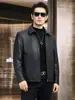 Chaqueta de piel genuina Haining para hombre, estilo otoño e invierno, popular diseño de solapa, chaqueta de piel suave de alta gama para hombre
