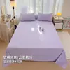 Nueva Sábana de Algodón Lavado Transfronteriza Pieza Única Cuatro Estaciones Color Sólido Engrosada Cubierta de Sábana para Cama Doble Dormitorio Estudiantil Comercio Exterior