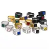Anillo de Acero Titanio para Hombre y Mujer con Correa Cuadrada Multicolor de Gemas Ins Nicho Alta Gama Lujo Ligero Moda Elegante Joyería de Mano