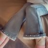 Jeans de Invierno para Niñas, Moda Infantil Elegante para Niños, Mono de Terciopelo con Encaje y Perlas, Pantalones de Campana Engrosados