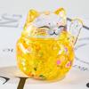Agita las explosiones de sonido caja ciega gato de la suerte grande flash diamante acrílico aceite en la botella de arena adornos grandes regalo mayoreo