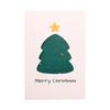 Tarjeta de Navidad hueca de estrella dorada simple transfronteriza Tarjeta pequeña plegable navideña Tarjeta de felicitación navideña venta al por mayor