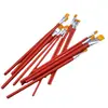 Palo Rojo Nylon Pincel para Pintura al Óleo Cabeza Plana Pincel para Gouache de Estudiante Pincel para Acuarela Acrílico Juego de Pinceles de Arte de Madera