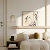 Pintura Decorativa Vintage para Sala de Estar Estilo Francés, Arte de Pared de Alta Gama para Comedor, Arte de Nicho, Pintura Combinada Retro, Arte de Pared Estilo Americano