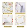 Livro de visitas da Amazon notas de registro europeias e americanas livro de assinaturas de convidados álbum de espiral dourado para casamento livro de mensagens