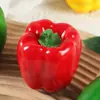 Linterna de Simulación Pimiento Falso Verdura Pimiento Fruta de Verdura Modelo de Pimiento Rojo Verde Amarillo Accesorios Adornos Decorativos Juguetes Educativos para Niños