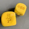 Dados de Eva Coloridos de Seis Caras Cuadrados Bloques de Construcción para Niños Juguetes Patrón Imprimible Logotipo Espuma de Eva de 38 Grados Tamiz